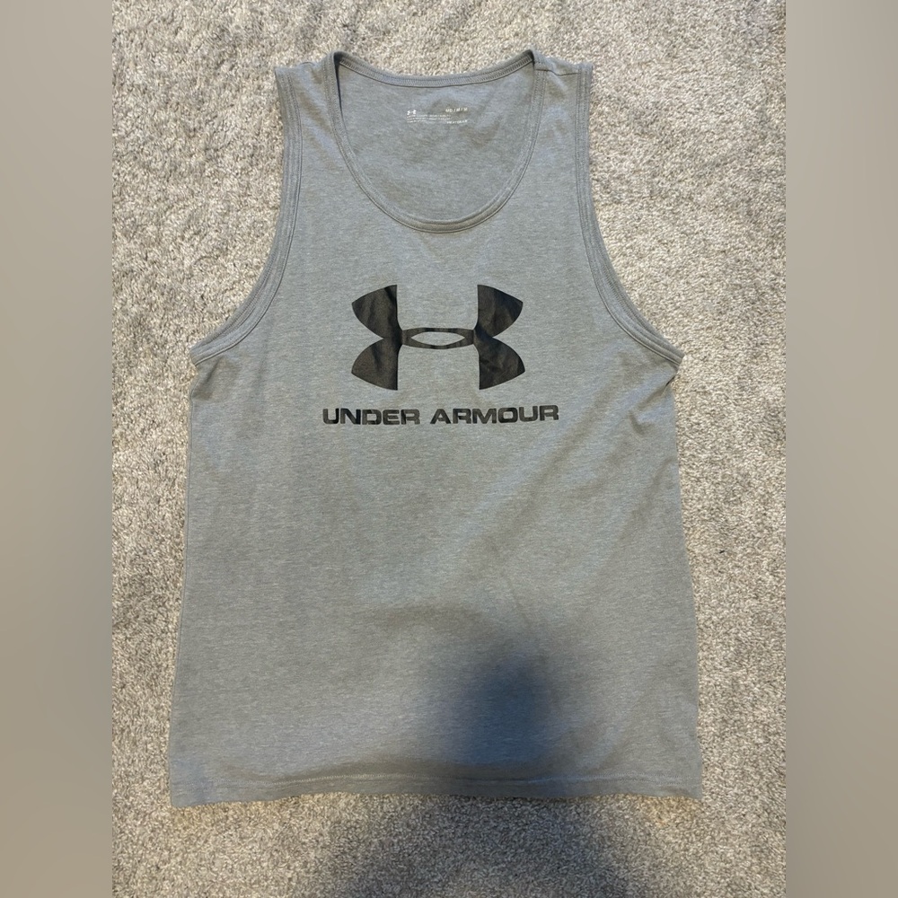 Under Armour Grey Tank Top Size Medium Loose Fit